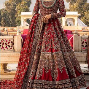 maria b bridal lehenga